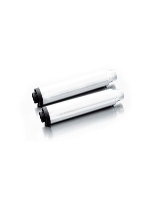 2x CUSTOM Schalldämpfer, Ø 102 mm, ohne Katalysator, wählbare Endkappen, mit ASC – (CAN-Bus gesteuertes Klappensystem), Edelstahl chrom, inkl. EG Genehmigung