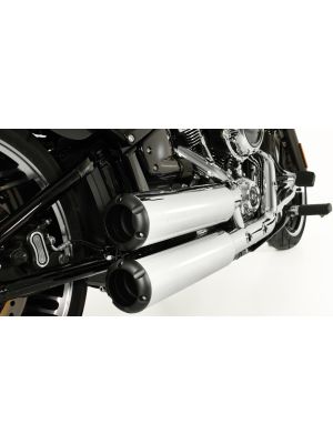 Komplettanlage (2-2) mit 2 x CUSTOM Schalldämpfer Ø 102 mm mit Kat. (wählbare Endkappen), ASC, Edelstahl chrom, inkl. (EG-) Genehmigung