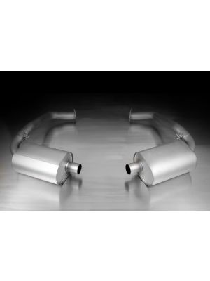 Racing sportexhaust system left/right, Cat-back from front catalytic convertors, no secondary catalytic convertors, without homologation
