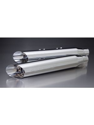 CUSTOM exhaust Straight-thru slash-cut, chrome, Race (no EG/ABE/EEC)