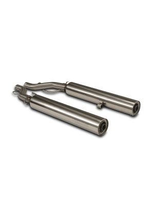 RACING CUSTOM Slip On L/R und wählbaren Endkappen Edelstahl Chrom für BMW R18 Classic/B/Transcontinental, KEINE (EG-) Genehmigung